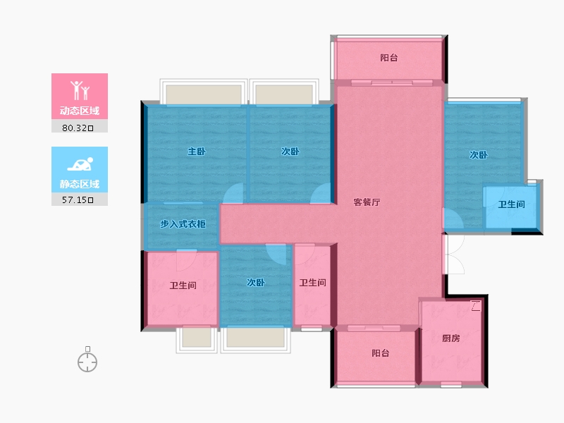 广东省-广州市-合景臻湖誉园-124.91-户型库-动静分区