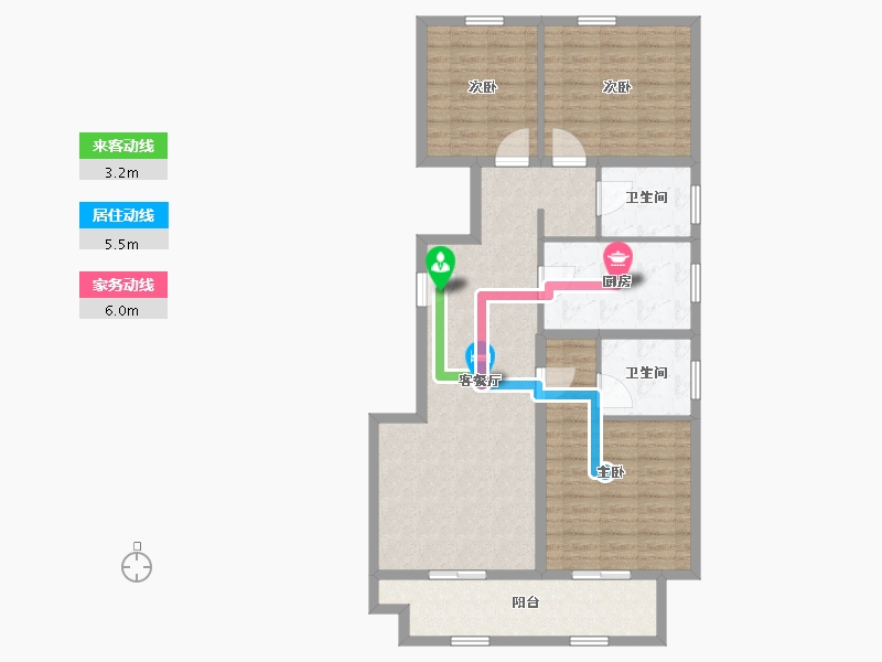 河北省-石家庄市-金地玺悦府-104.57-户型库-动静线