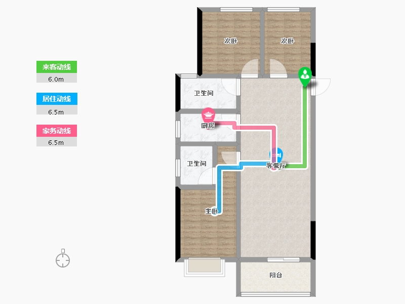 河南省-郑州市-鑫苑府-102.41-户型库-动静线