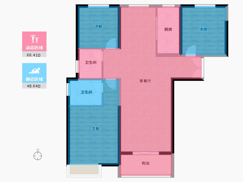 河南省-郑州市-汇泉景悦城-103.94-户型库-动静分区