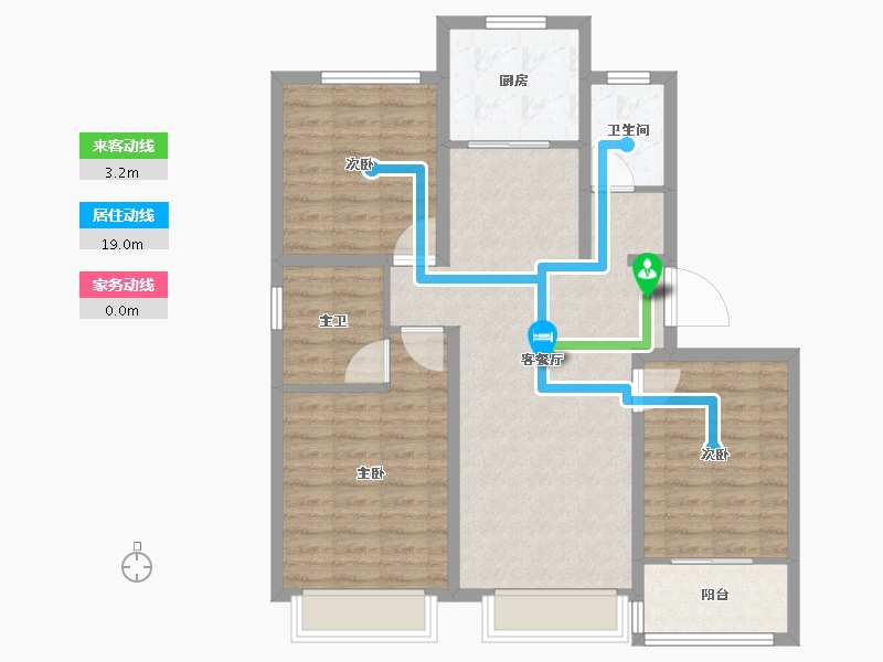 河北省-衡水市-滨湖书香雅居-93.34-户型库-动静线