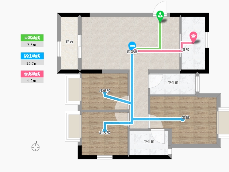 广东省-珠海市-中铁·金海澜廷-71.05-户型库-动静线