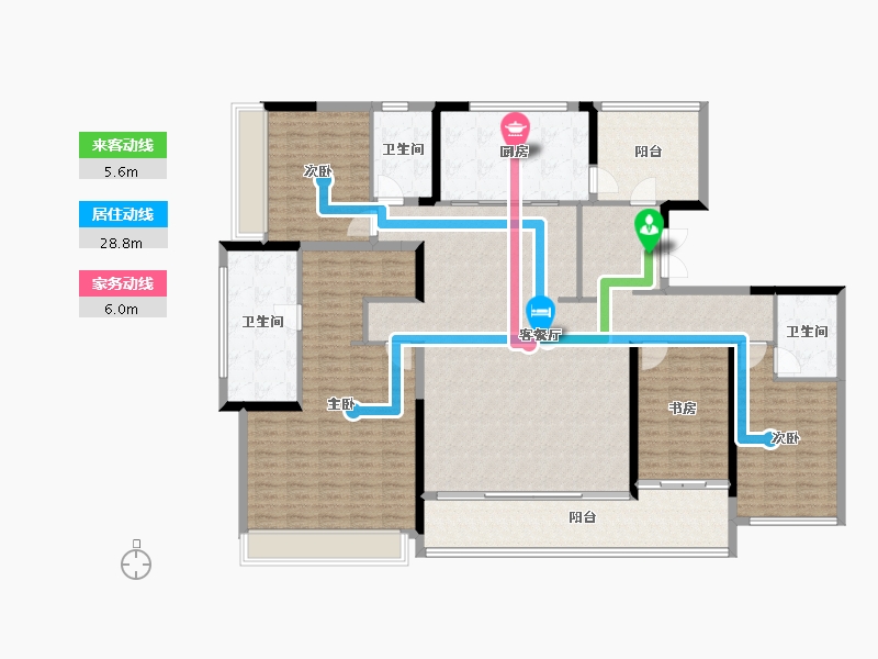 广东省-佛山市-万科璞悦山-190.01-户型库-动静线