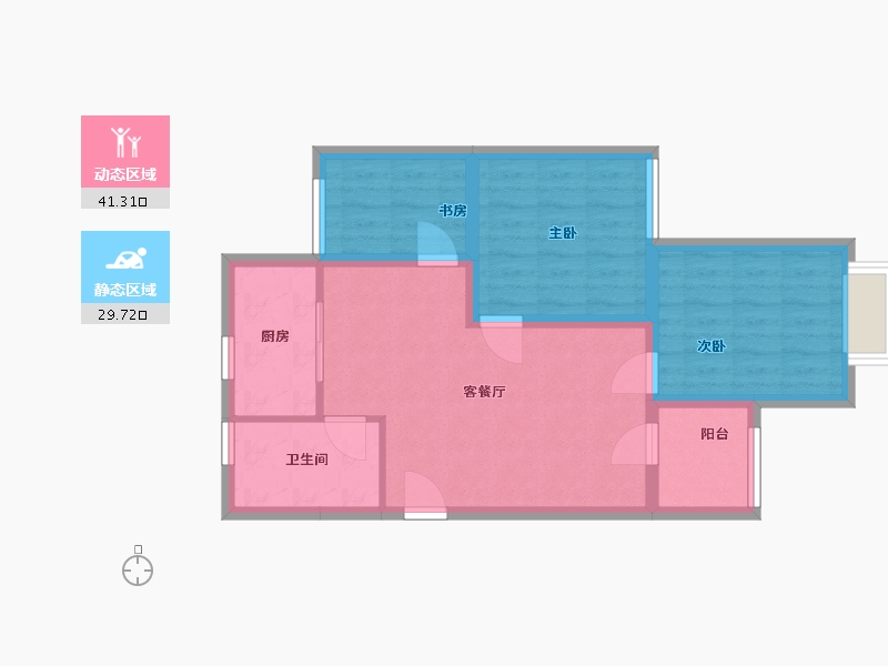 河南省-郑州市-清韵颐景苑-62.99-户型库-动静分区