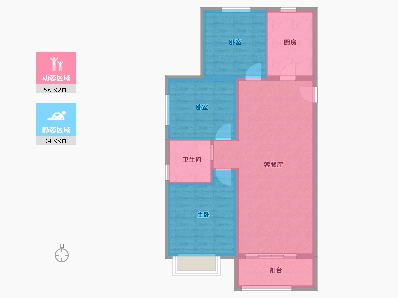 山东省-济南市-高铁熙水台-82.98-户型库-动静分区