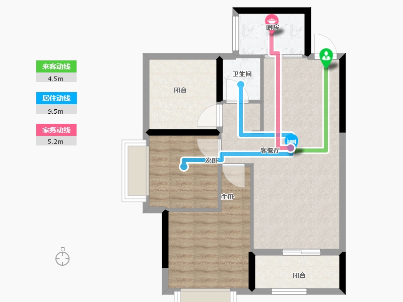 广东省-珠海市-涛鸿·金涛华府-67.57-户型库-动静线