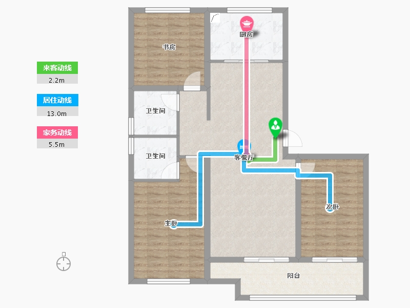 山东省-潍坊市-榕树苑-104.27-户型库-动静线