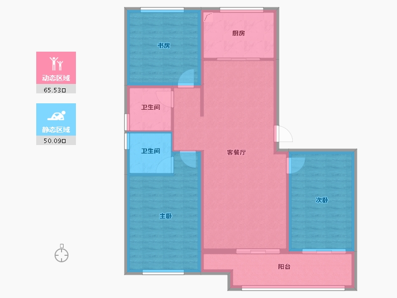 山东省-潍坊市-榕树苑-104.27-户型库-动静分区