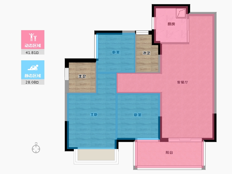 广西壮族自治区-南宁市-龙光玖誉城-68.35-户型库-动静分区