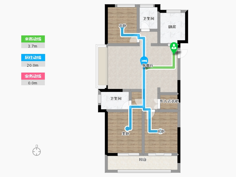 浙江省-湖州市-绿城晓园-89.60-户型库-动静线