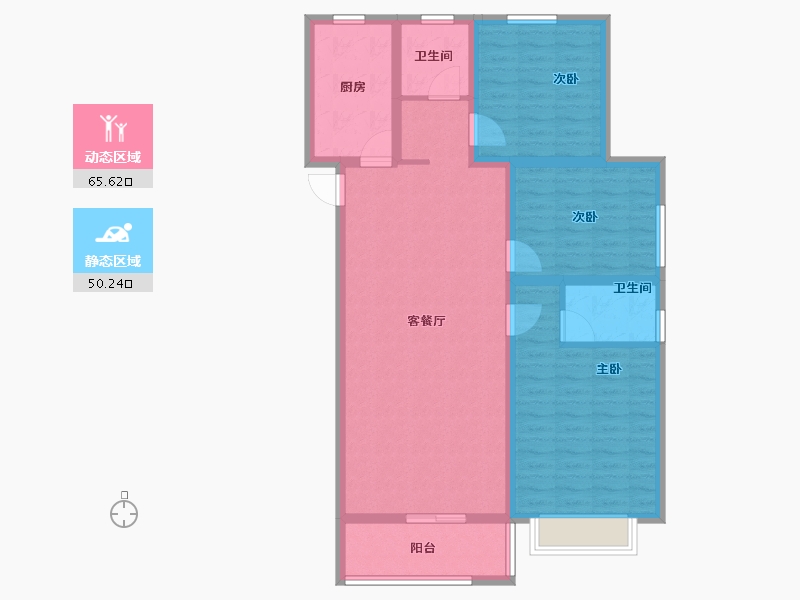 河南省-郑州市-华瑞·紫金嘉苑-104.00-户型库-动静分区