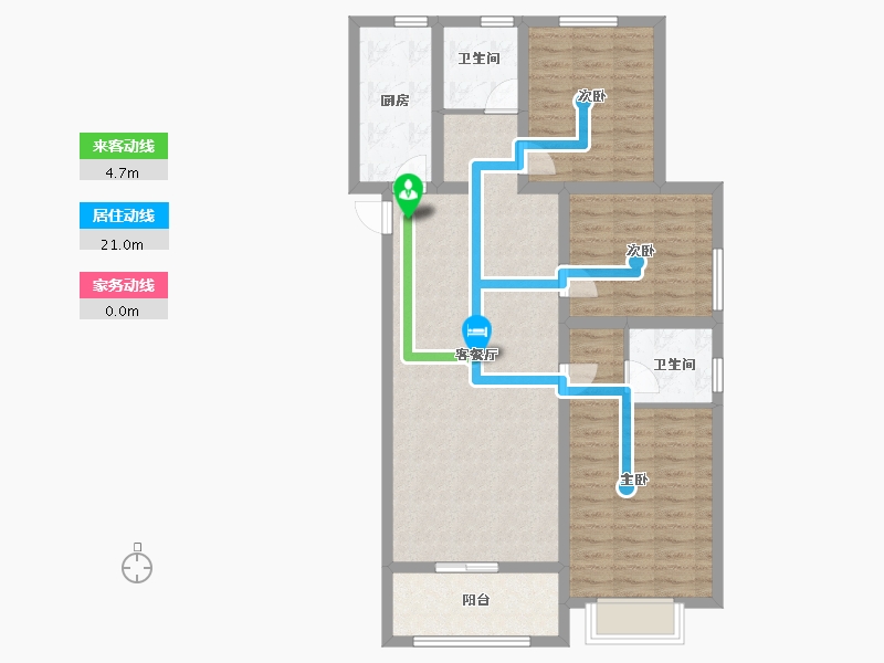 河南省-郑州市-华瑞·紫金嘉苑-94.40-户型库-动静线