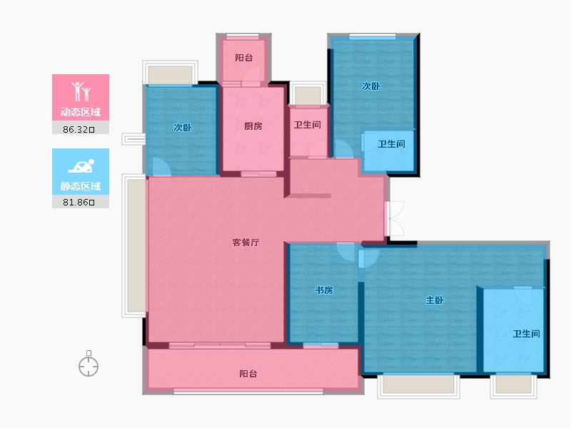 云南省-昆明市-安宁万达中央公园-152.00-户型库-动静分区