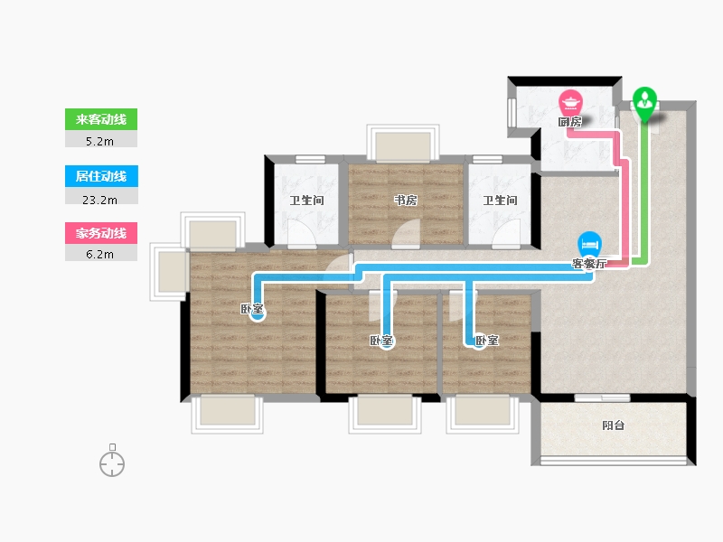 广东省-东莞市-中海十里溪境-88.97-户型库-动静线