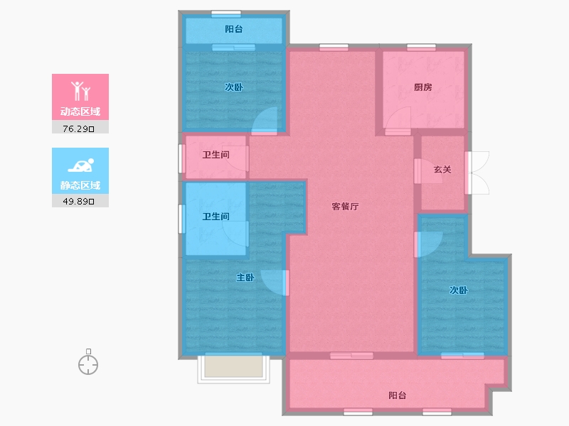 河北省-石家庄市-金地玺悦府-112.97-户型库-动静分区