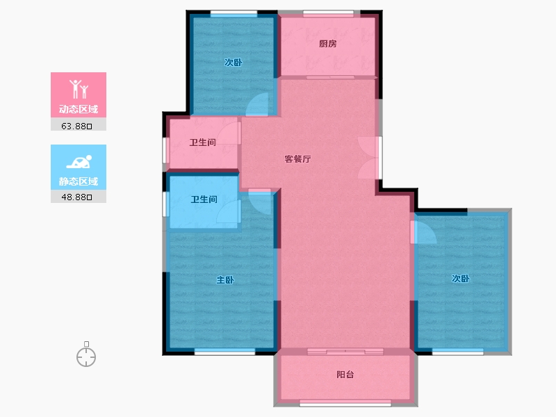 河南省-郑州市-正商宜家源-102.04-户型库-动静分区