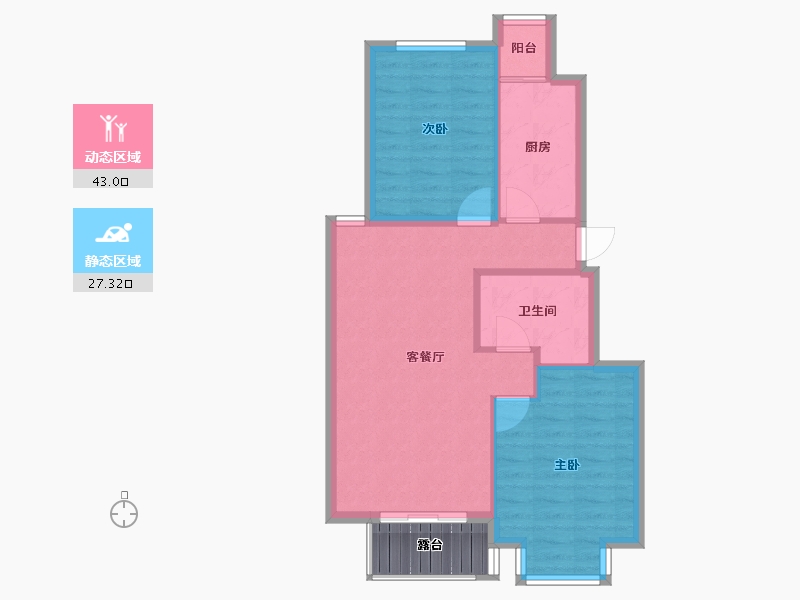 北京-北京市-润泽悦溪-71.00-户型库-动静分区