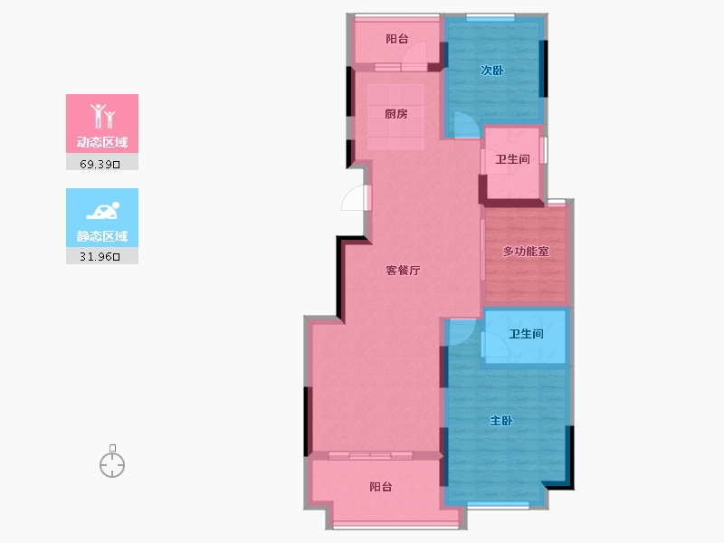 广西壮族自治区-桂林市-大龙湾-90.56-户型库-动静分区