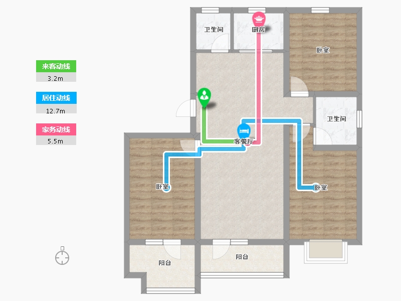 河北省-石家庄市-常山荣盛华府-93.57-户型库-动静线