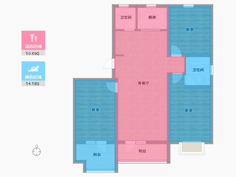 河北省-石家庄市-常山荣盛华府-93.57-户型库-动静分区