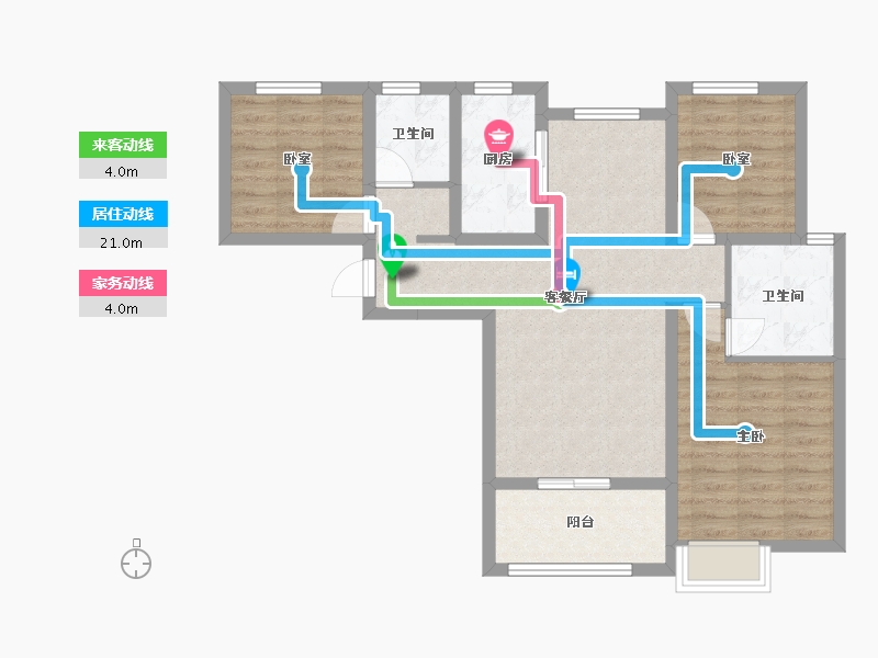 陕西省-西安市-汇悦城二期-117.00-户型库-动静线