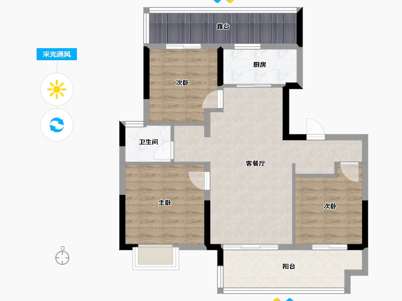 江苏省-镇江市-镇江金山铭著-82.01-户型库-采光通风