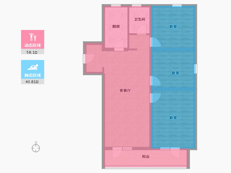 山东省-潍坊市-金大地·天泰城-88.00-户型库-动静分区