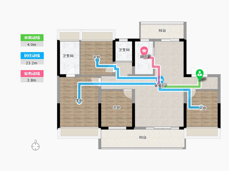 江苏省-常州市-燕湖壹號-117.95-户型库-动静线