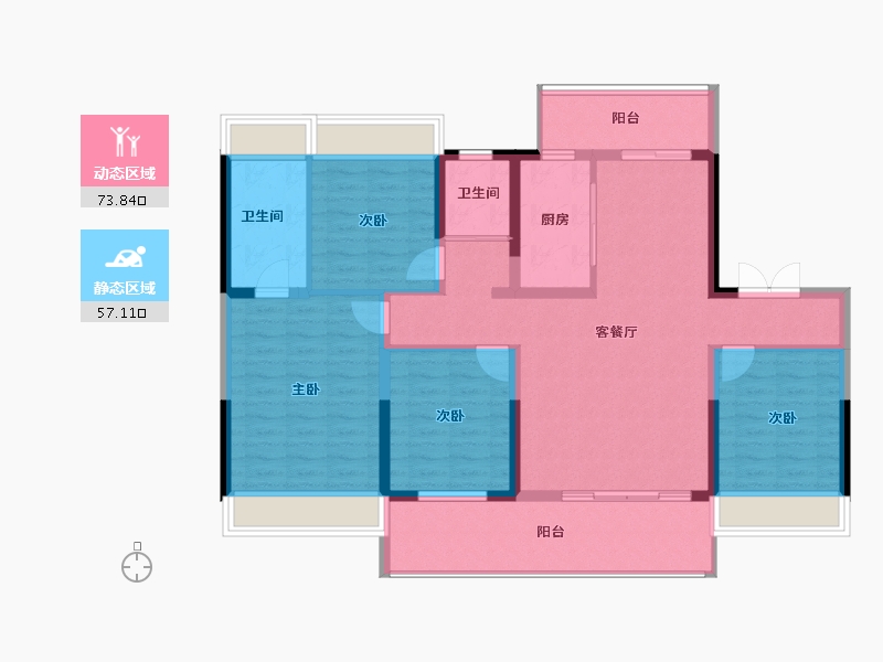 江苏省-常州市-燕湖壹號-117.95-户型库-动静分区