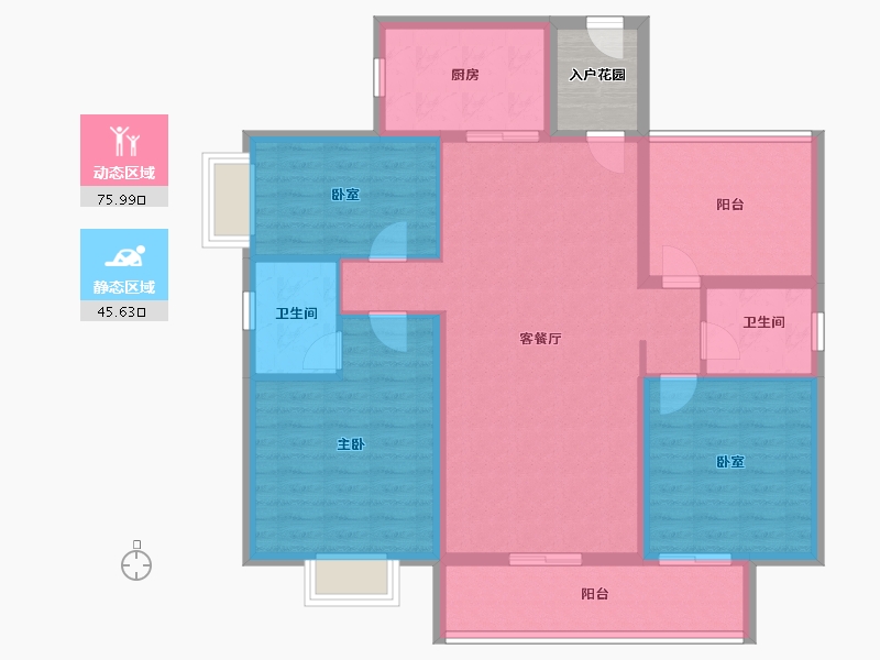 广东省-韶关市-保利大都会-113.45-户型库-动静分区