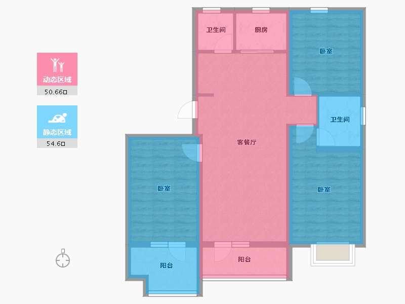 河北省-石家庄市-常山荣盛华府-93.83-户型库-动静分区