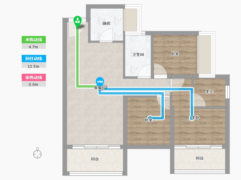 广东省-深圳市-尖岗山壹号花园-68.59-户型库-动静线