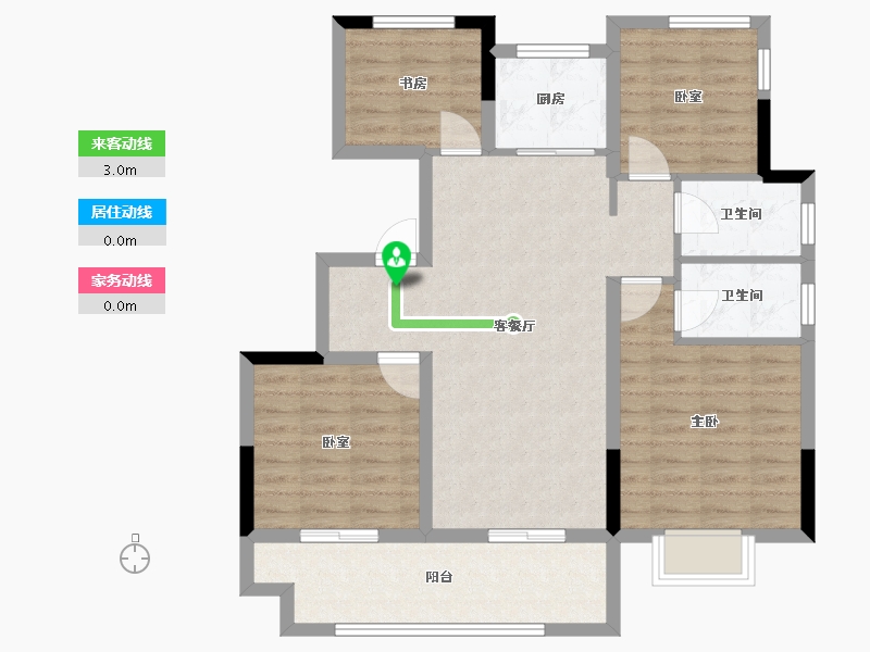 安徽省-合肥市-翡丽东方-89.77-户型库-动静线