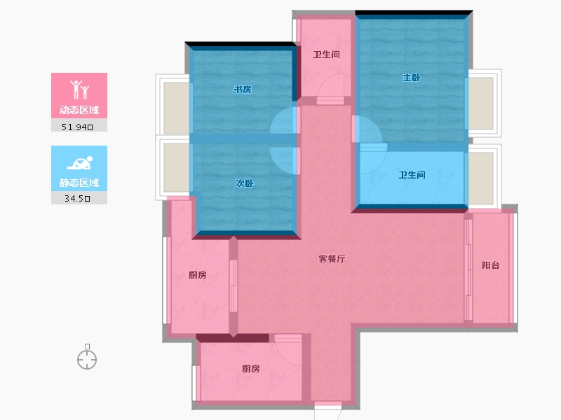 四川省-成都市-西江河畔-75.20-户型库-动静分区