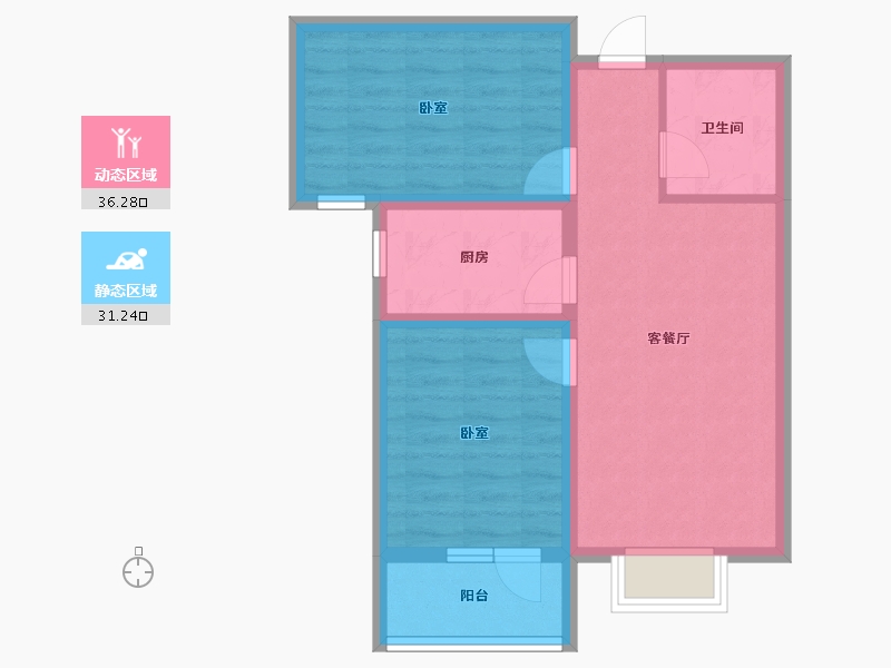 河北省-石家庄市-常山荣盛华府-59.60-户型库-动静分区