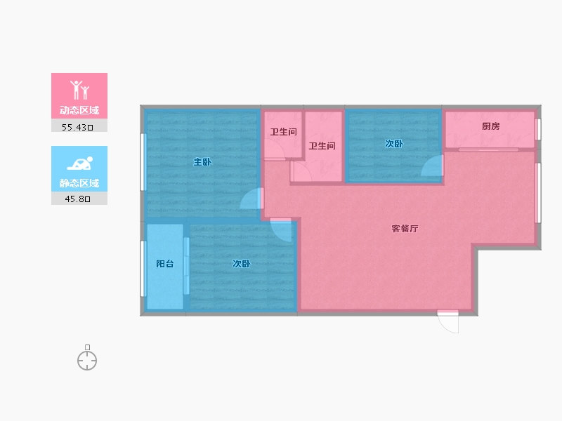 山西省-运城市-公园绿城B区-91.31-户型库-动静分区