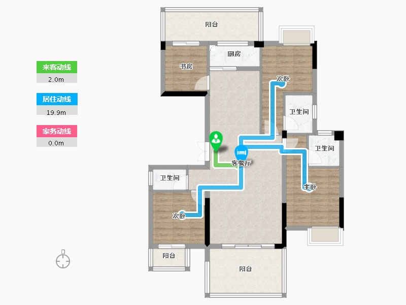 广西壮族自治区-南宁市-和美春天花园-106.40-户型库-动静线