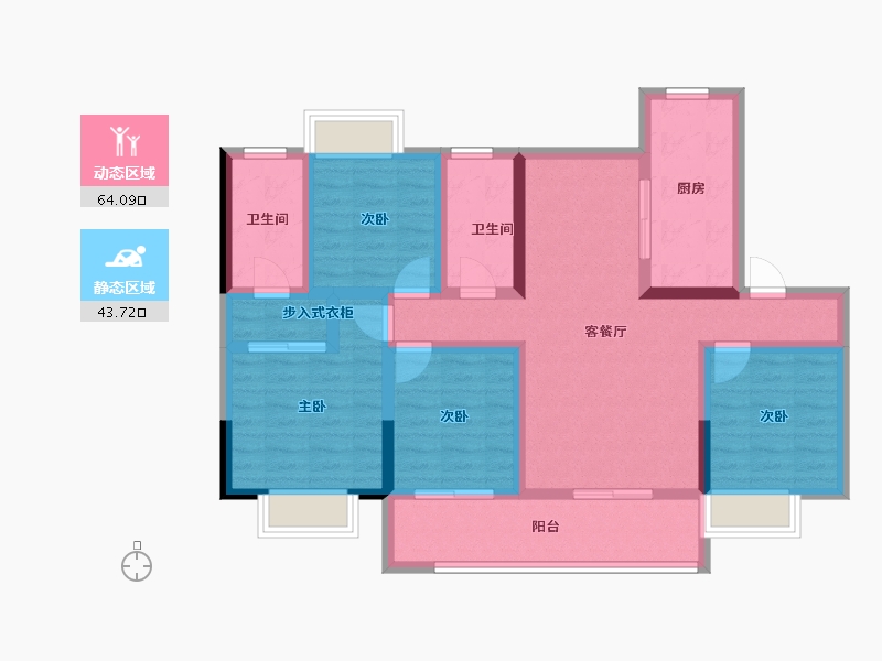 江西省-南昌市-煌盛熙岸大境-94.14-户型库-动静分区