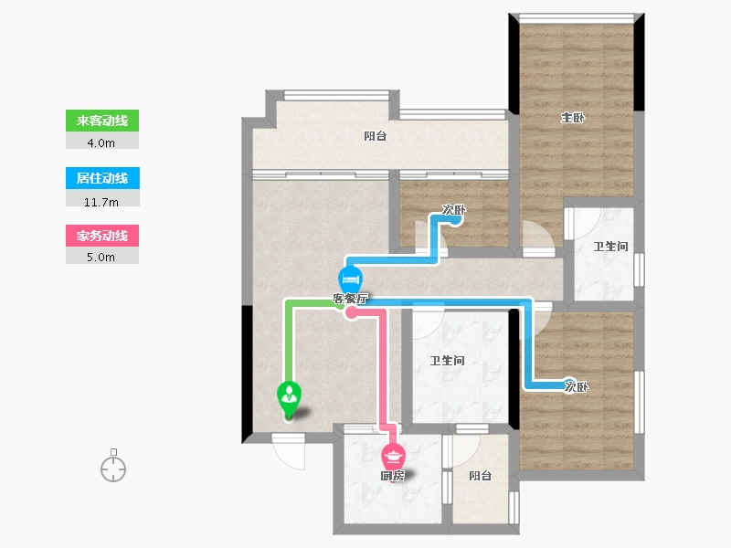 重庆-重庆市-东海香悦里-81.79-户型库-动静线