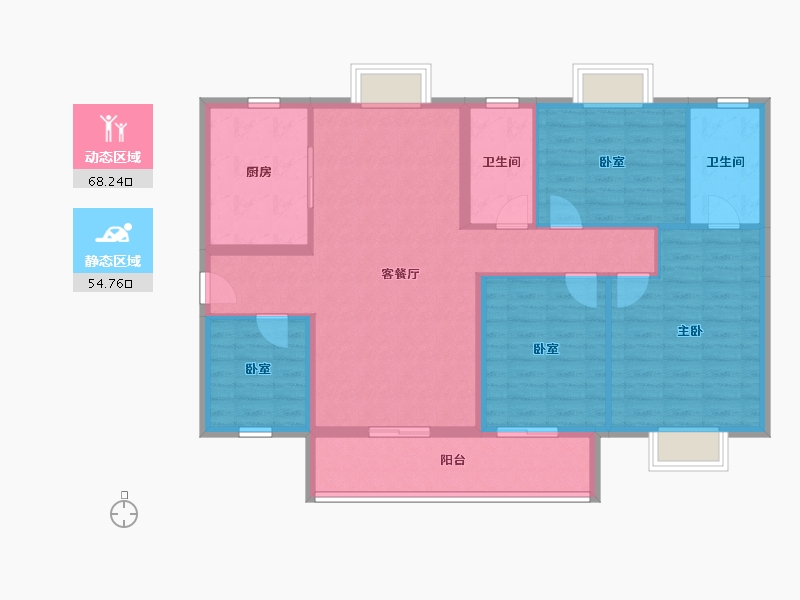 广东省-韶关市-保利大都会-111.24-户型库-动静分区