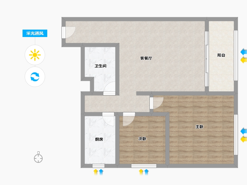 山西省-太原市-青年城未来御-86.01-户型库-采光通风