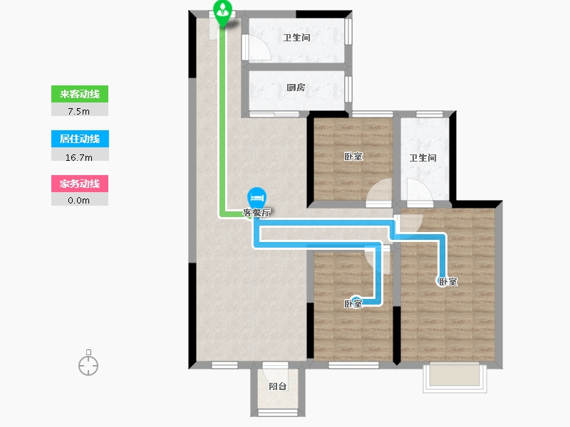 河南省-郑州市-鑫苑·悦府-98.41-户型库-动静线