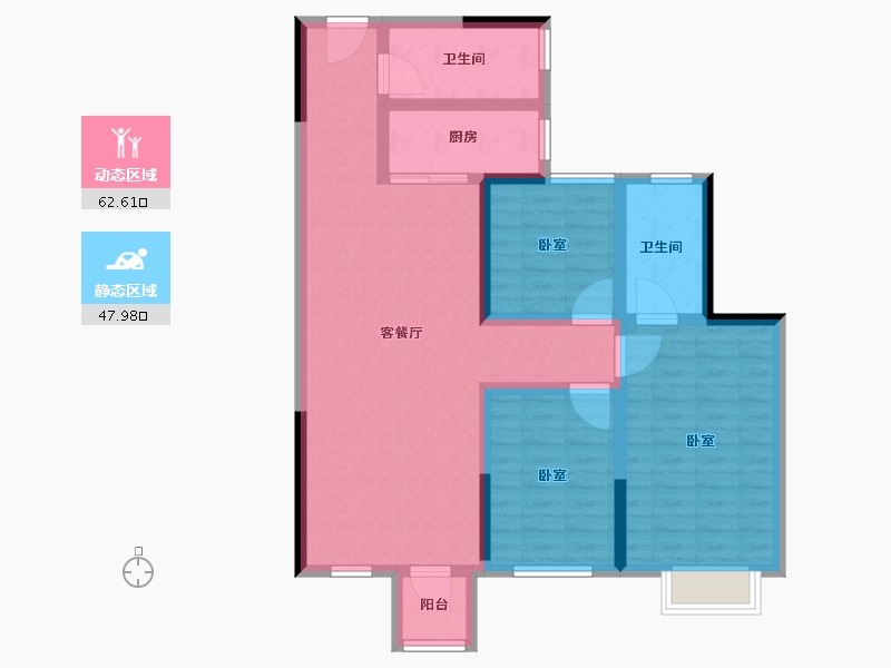 河南省-郑州市-鑫苑·悦府-98.41-户型库-动静分区