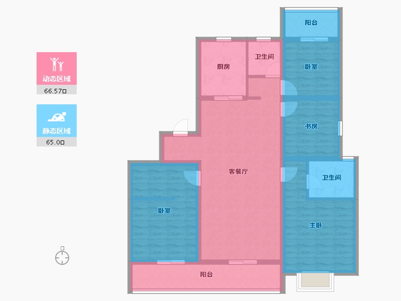 山东省-潍坊市-和園-117.44-户型库-动静分区