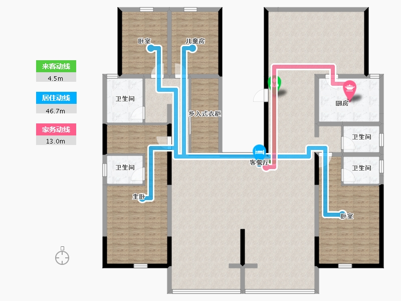 河北省-石家庄市-国宅澜悦府-218.88-户型库-动静线