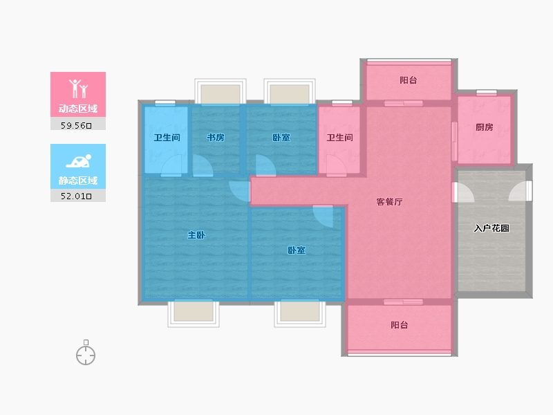 广东省-韶关市-保利大都会-112.75-户型库-动静分区