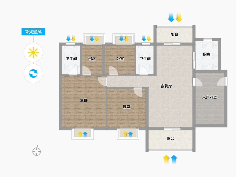 广东省-韶关市-保利大都会-112.75-户型库-采光通风