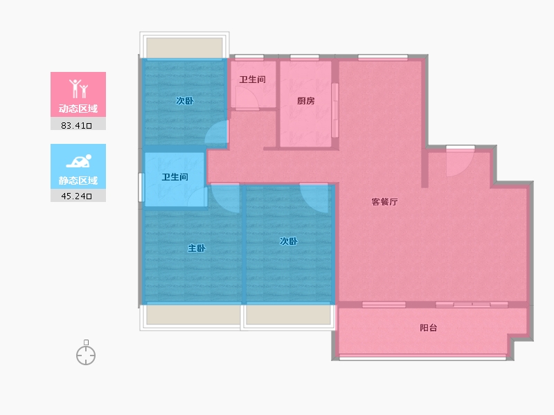 安徽省-亳州市-皖新原筑-117.00-户型库-动静分区