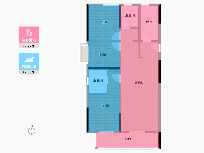 河南省-郑州市-鑫苑·悦府-110.01-户型库-动静分区