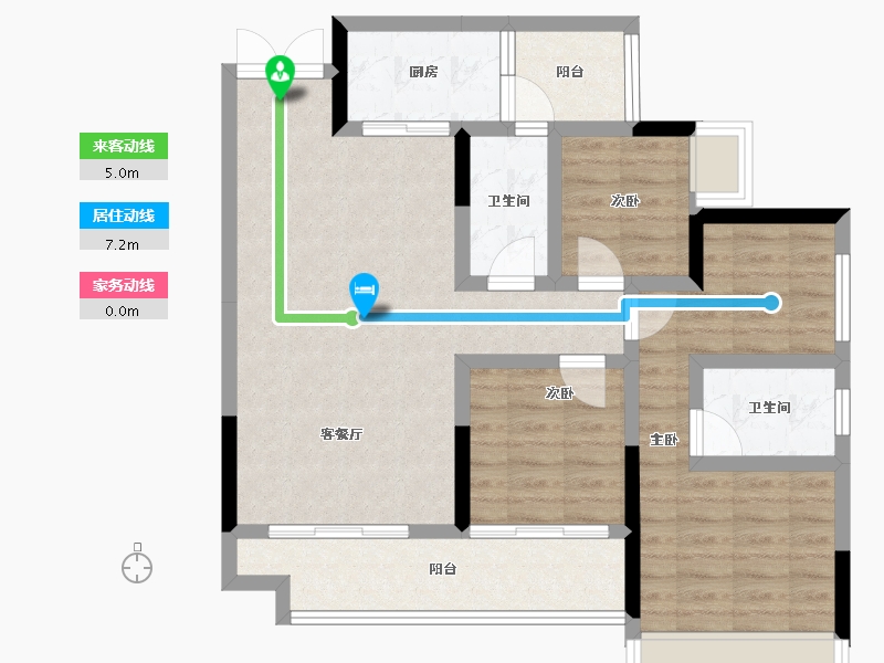 重庆-重庆市-海成金科印江府-84.37-户型库-动静线